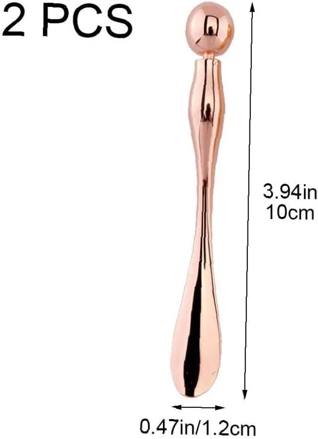 Металлический массажный стик для лица и глаз Lipfer, Rose Gold — фото 4
