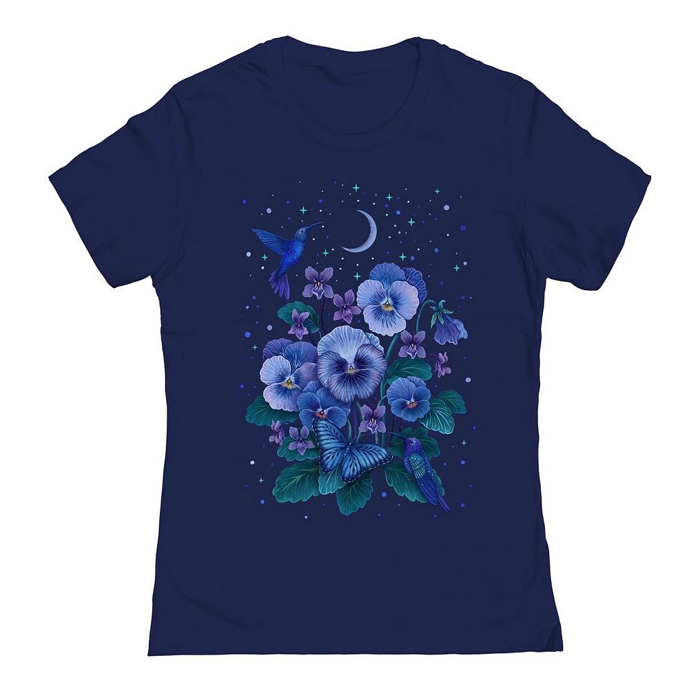 

Фиолетовая футболка с рисунком Junior's COLAB89 by Threadless, темно-синий