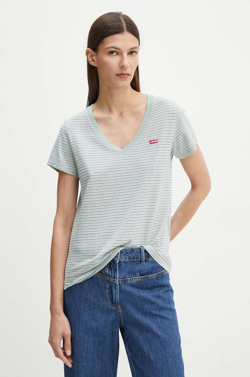 

Хлопковая футболка Levi's, зеленый