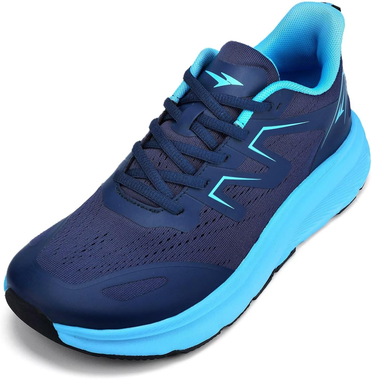 

Мужские кроссовки KDN с широкой носочной частью, амортизирующие для бега по дороге, противоскользящие, для ходьбы, удобные спортивные кроссовки для тренажерного зала, для широкой стопы, широкой полноты, темно-синий