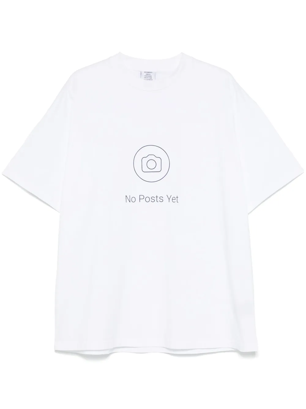 

Футболка No Posts Yet VETEMENTS, белый