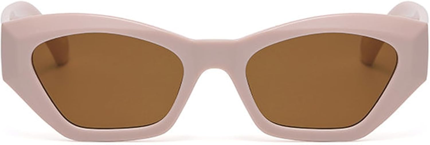 

Солнцезащитные очки COTIA в стиле ретро «кошачий глаз» для женщин и мужчин, модные, с неровными многоугольными линзами, с оригинальным дизайном, популярные в путешествиях, Pink