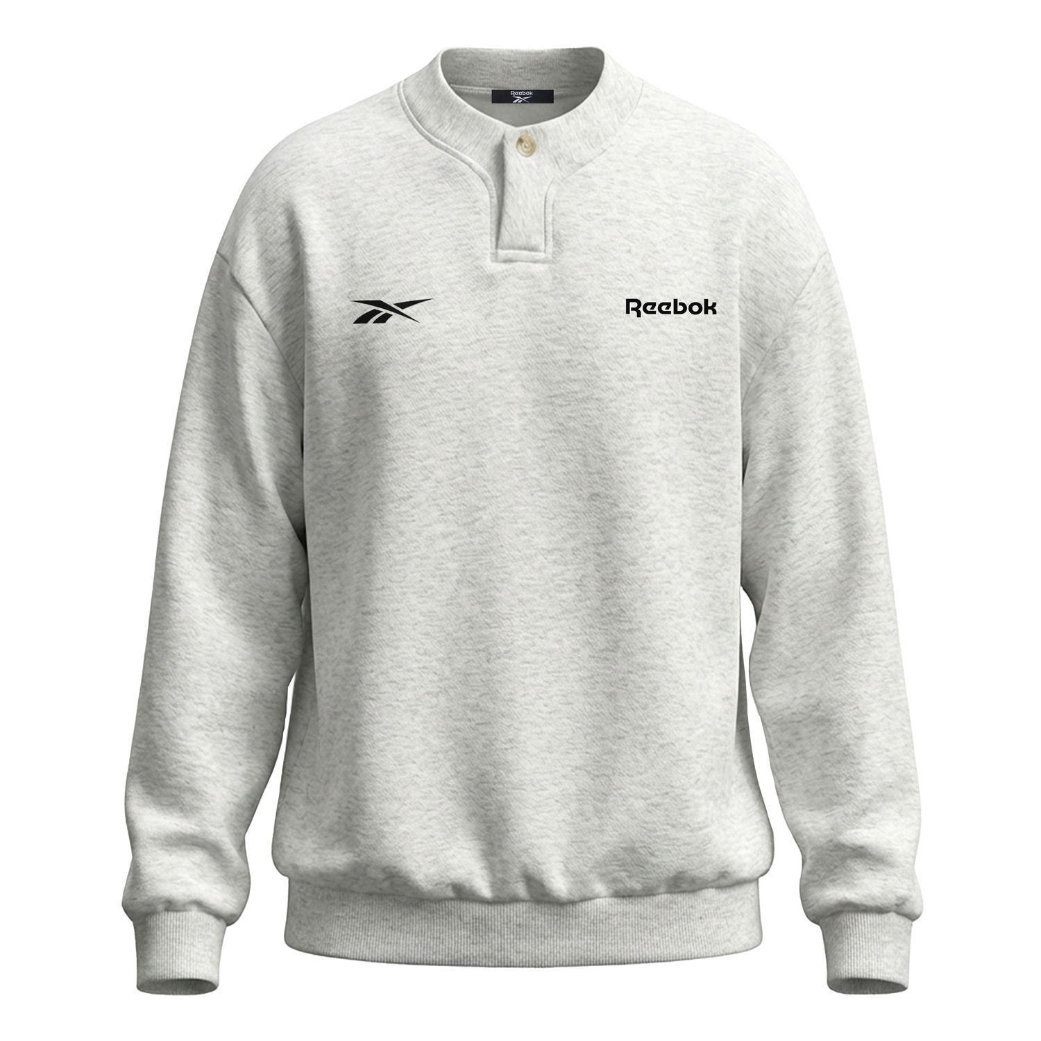 

Свитшот Unisex Polo Collar Moderate Regular Reebok, серый