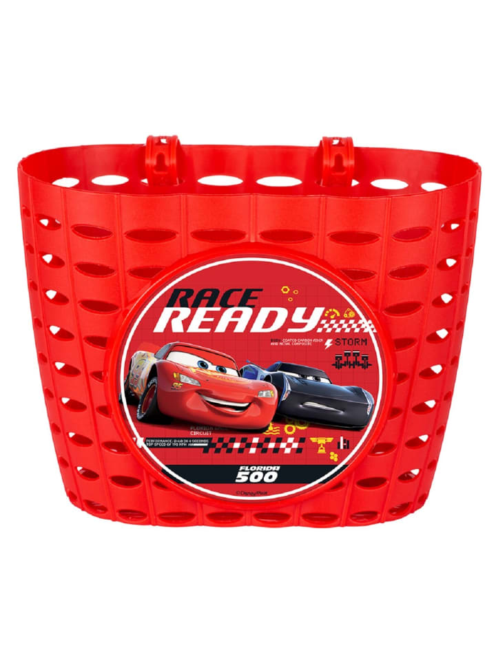

COFI 1453 Детская велосипедная корзина Disney Cars 3 из ПВХ с изображением Молнии Маккуина, красная