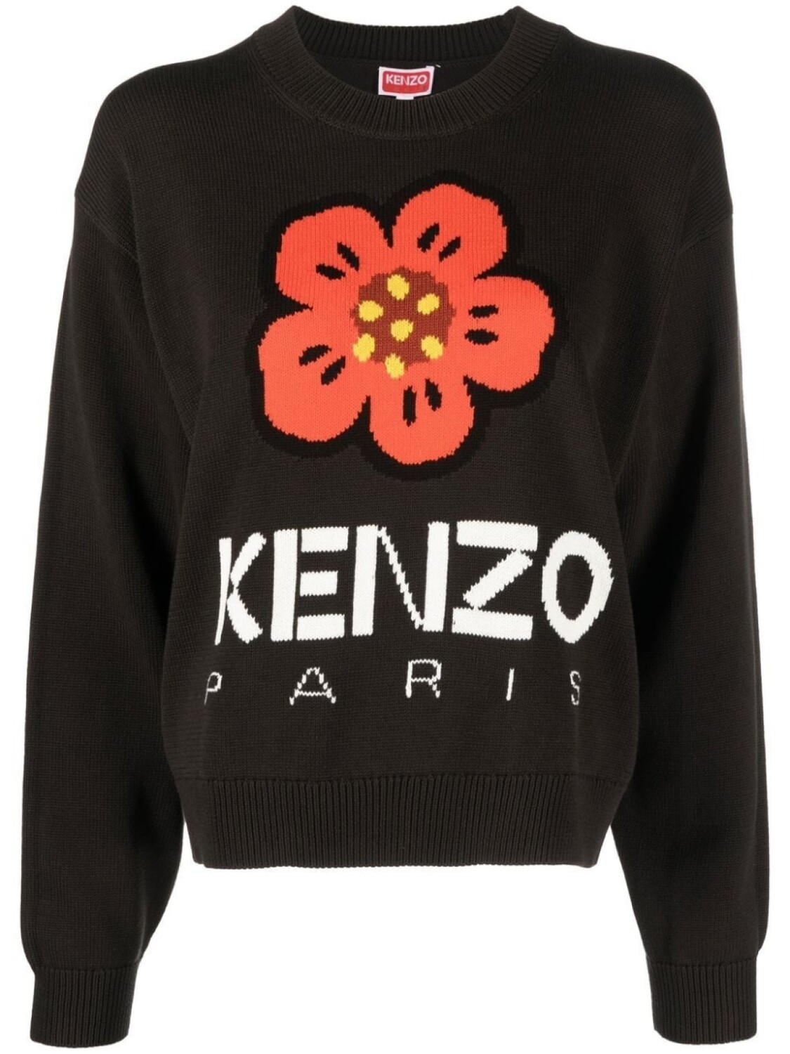 

Джемпер Boke Flower вязки интарсия Kenzo, черный