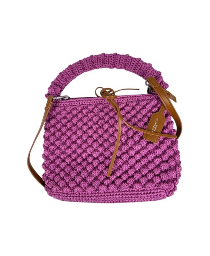 

Сумка-Ведро с помпонами цвета фуксии Gianni Chiarini, розовый