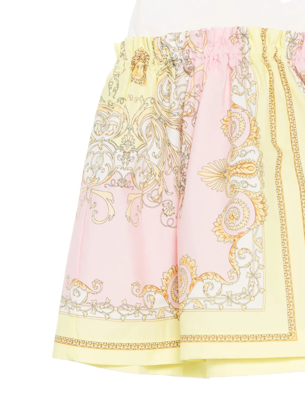 Платье в стиле барокко с короткими рукавами Versace Kids, белый — фото 3