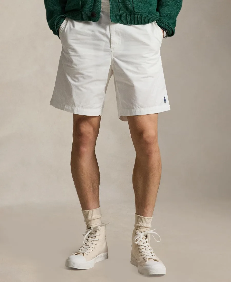 Мужские шорты из саржевой ткани Polo Ralph Lauren, ceramic белый