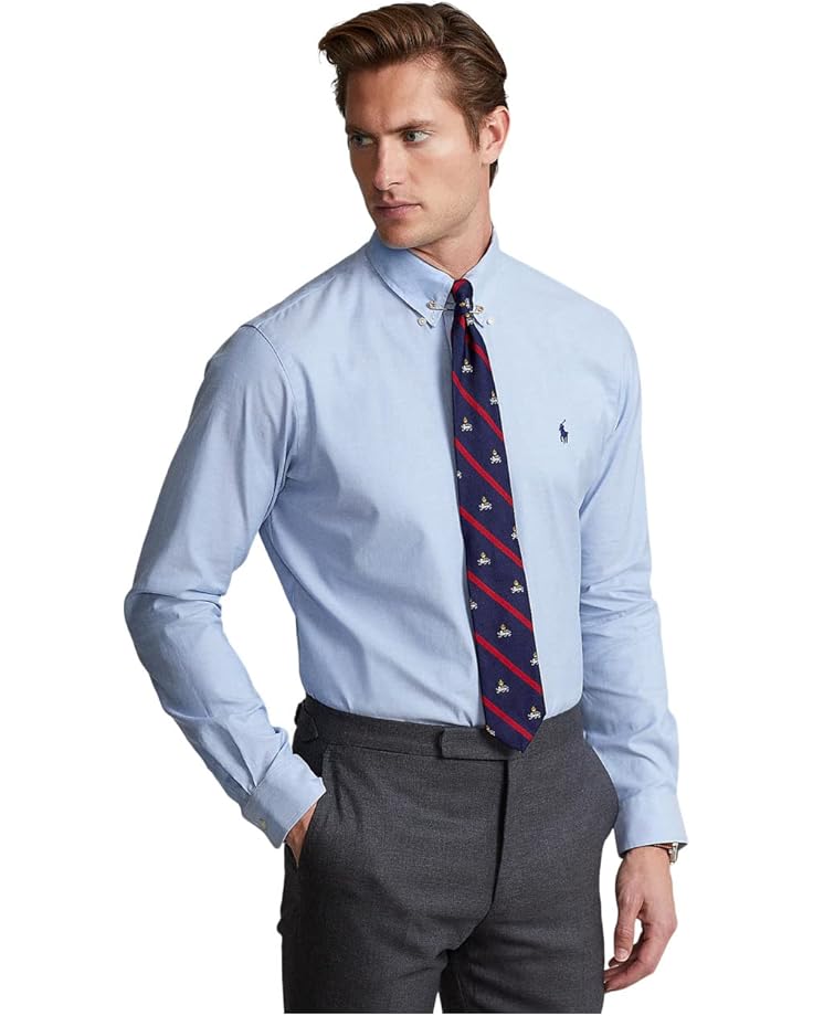 

Поло Polo Ralph Lauren Classic Fit Stretch Oxford Shirt, синий