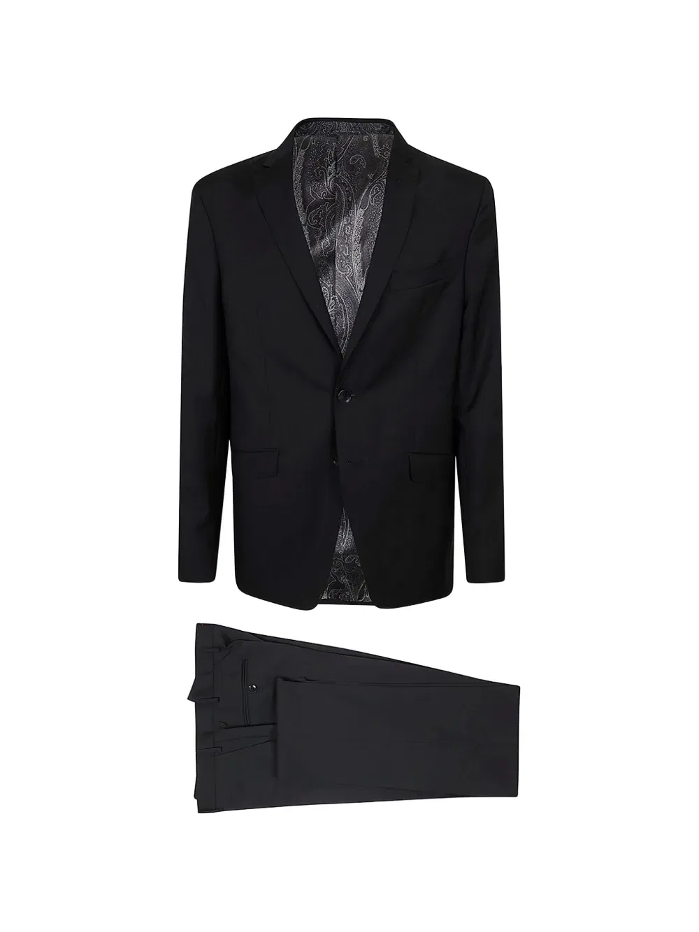 Однобортный костюм Etro, черный