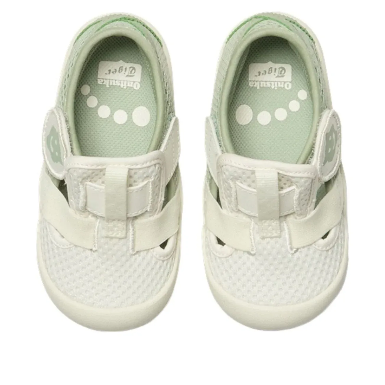 (TD) Сандалии Onitsuka Tiger Mexico 66 'Dark Jade Cream', зеленый — фото 3