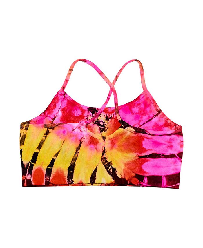 Бюстгальтер-комбинезон с принтом «Tie Dye» для девочек (4-6 шт.) — Little Kid Malibu Sugar, мультиколор — фото 2