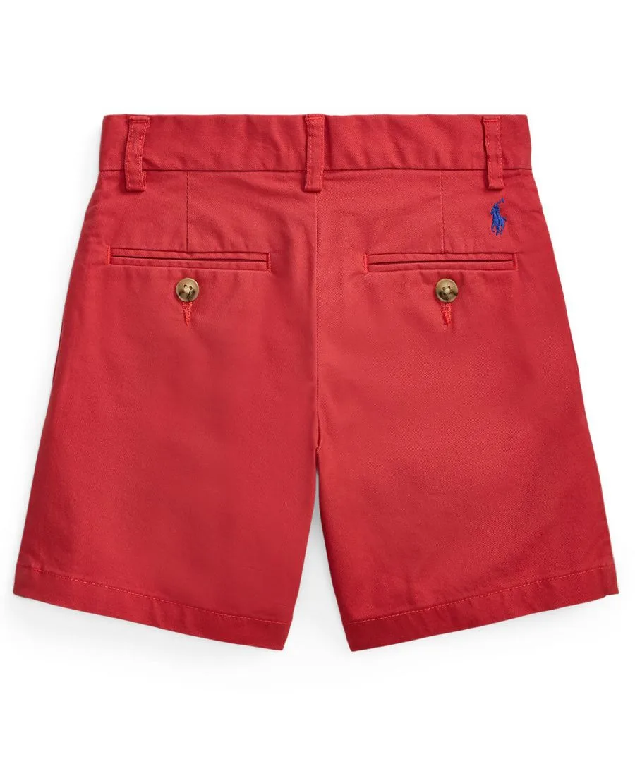 Детские шорты прямого кроя из износостойкой саржи для мальчиков 2-7 лет Polo Ralph Lauren, starboard красный — фото 3