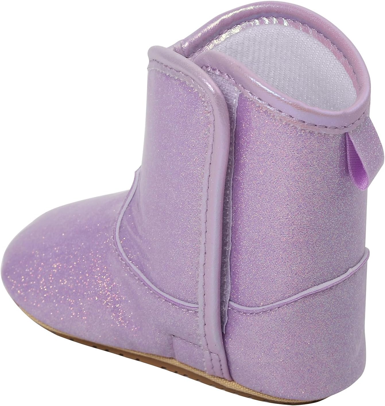 Детские вестерн-сапоги для девочек с вышивкой ESTAMICO, Glitter Purple — фото 3