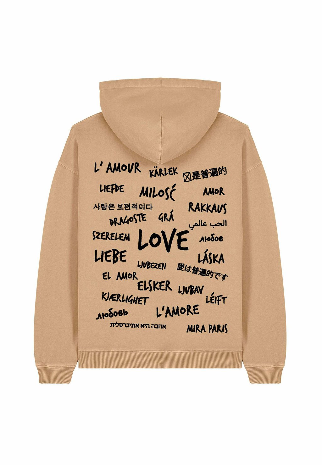 

Толстовка UNIVERSAL LOVE UNISEX VINTAGE PRINT - Hoodie Mira Paris, бежевый