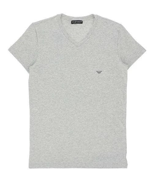 Футболка EMPORIO ARMANI STRETCH COTTON V NECK T-SHIRT, серый — фото 4