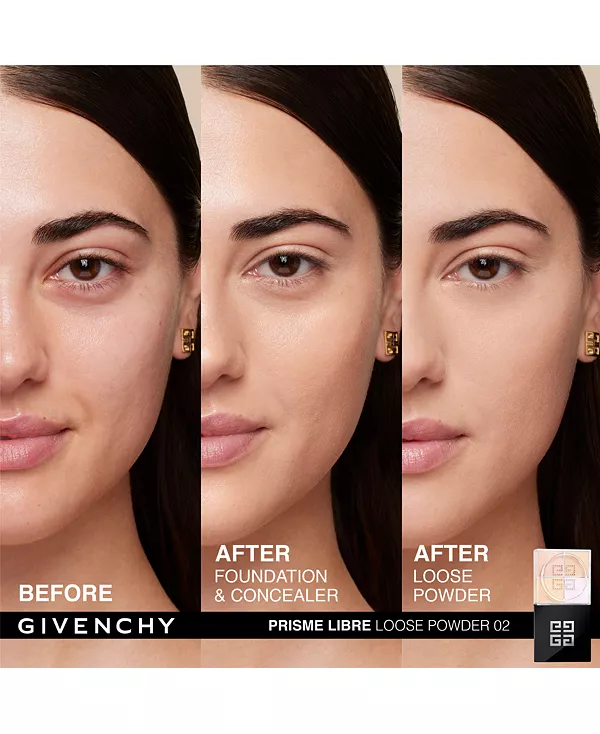 Prisme libre рассыпчатая пудра для подсветки и коррекции цвета Givenchy, 02- satin blanc (for light complexions) — фото 4