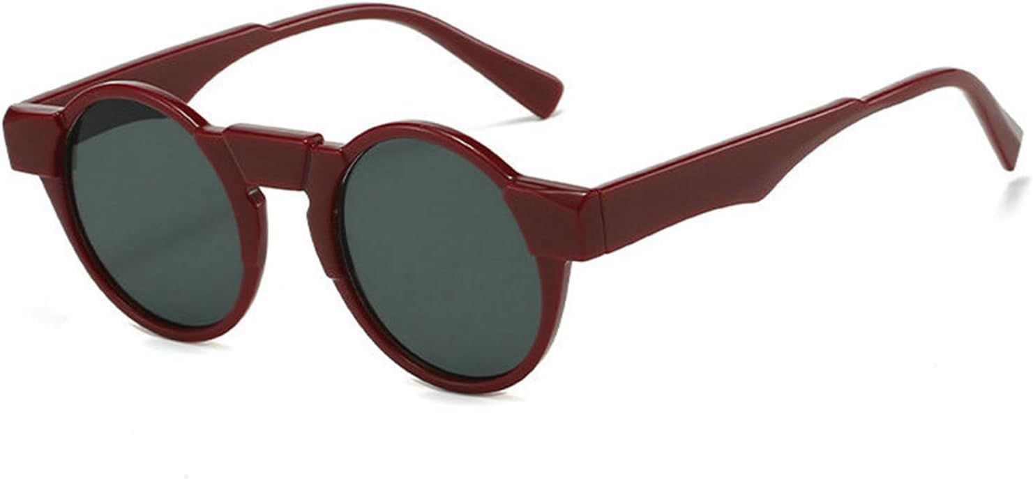 

Солнцезащитные очки Willochra Retro Small Round для женщин, модные, конфетных оттенков, защита от УФ-излучения UV400, для мужчин, трендовые, в стиле панк, черные и зеленые, C3