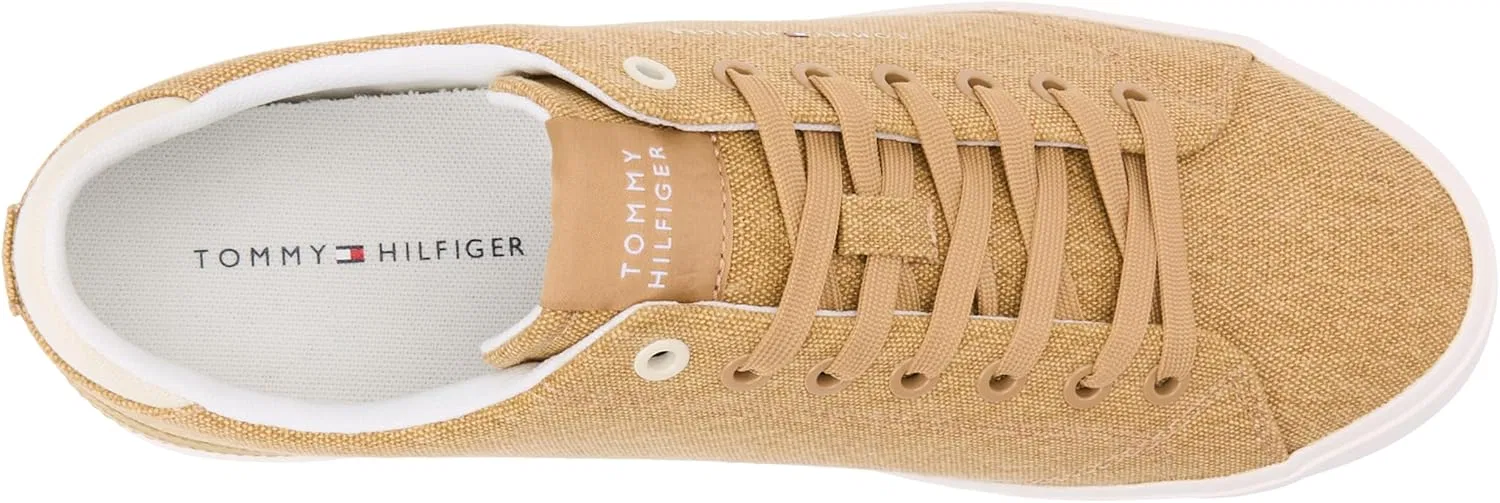 Tommy Hilfiger Herren Th Hi Vulc Low Summer CVS Vulkanisierte Кроссовки, Khaki Classic Khaki — фото 3