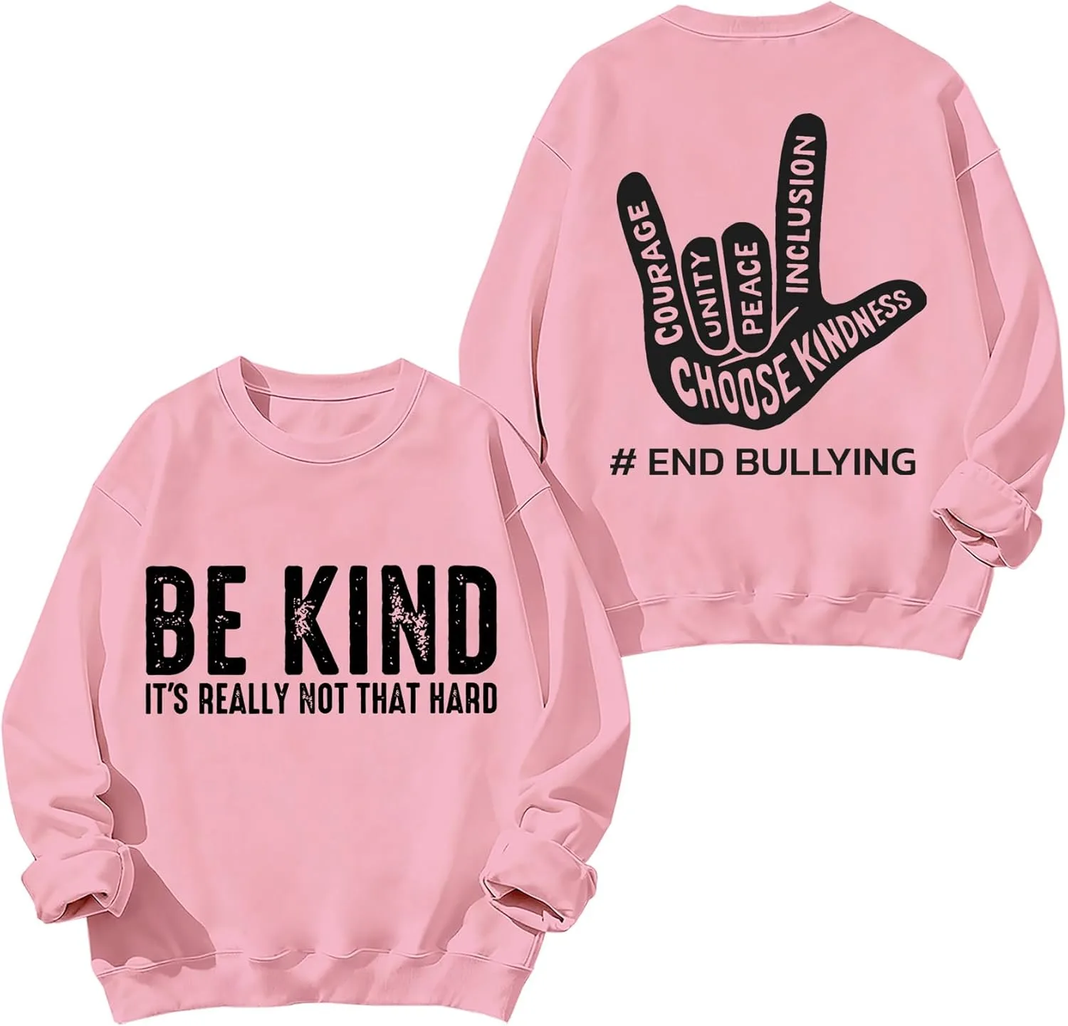 

Толстовка End Bullying с принтом Be Kind Yuisi Doxn