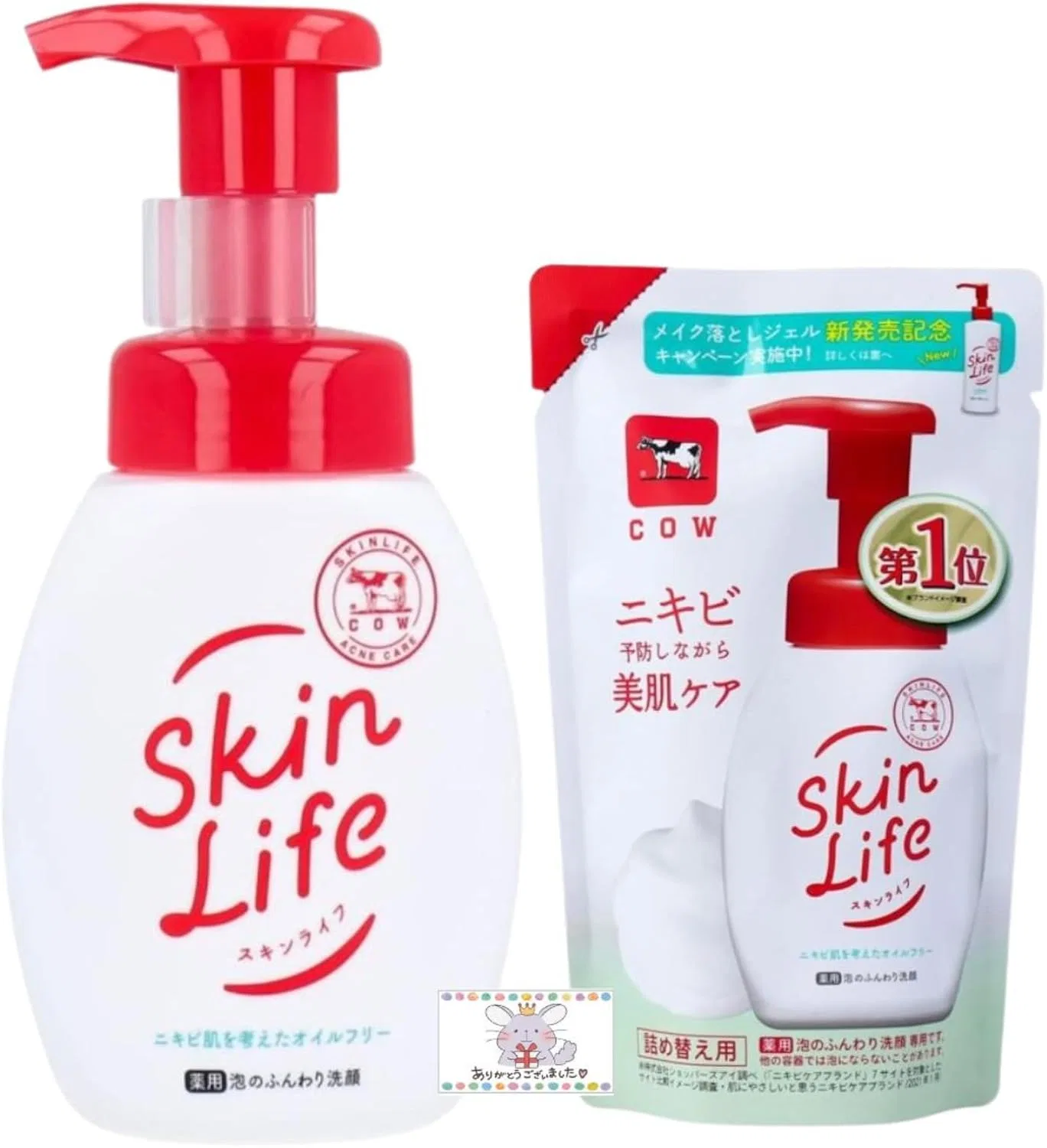 Гель-пенка для умывания Cow Brand Skin Life с цитрусовым ароматом, 160 мл + сменный блок 140 мл