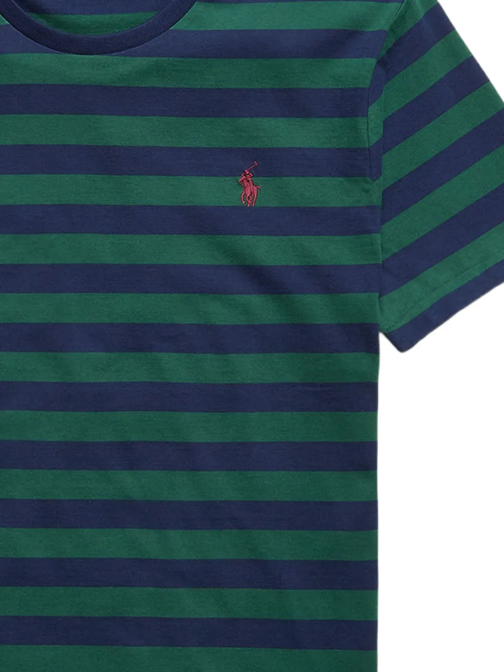 Полосатая футболка с круглым вырезом Polo Ralph Lauren, зеленый — фото 2