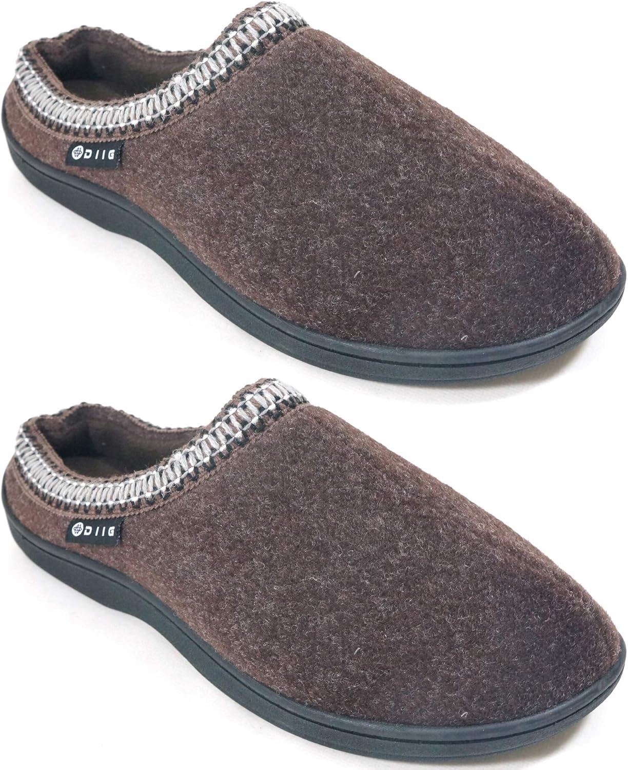 

Мужские тапочки с эффектом памяти, комфортные, с подкладкой из полярного флиса, серые/темно-синие, с противоскользящей подошвой, для дома и улицы Diig