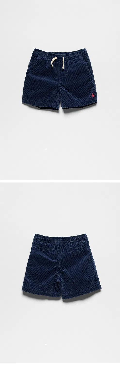 Детские хлопковые вельветовые шорты Prepster синие от Polo Ralph Lauren Children — фото 3