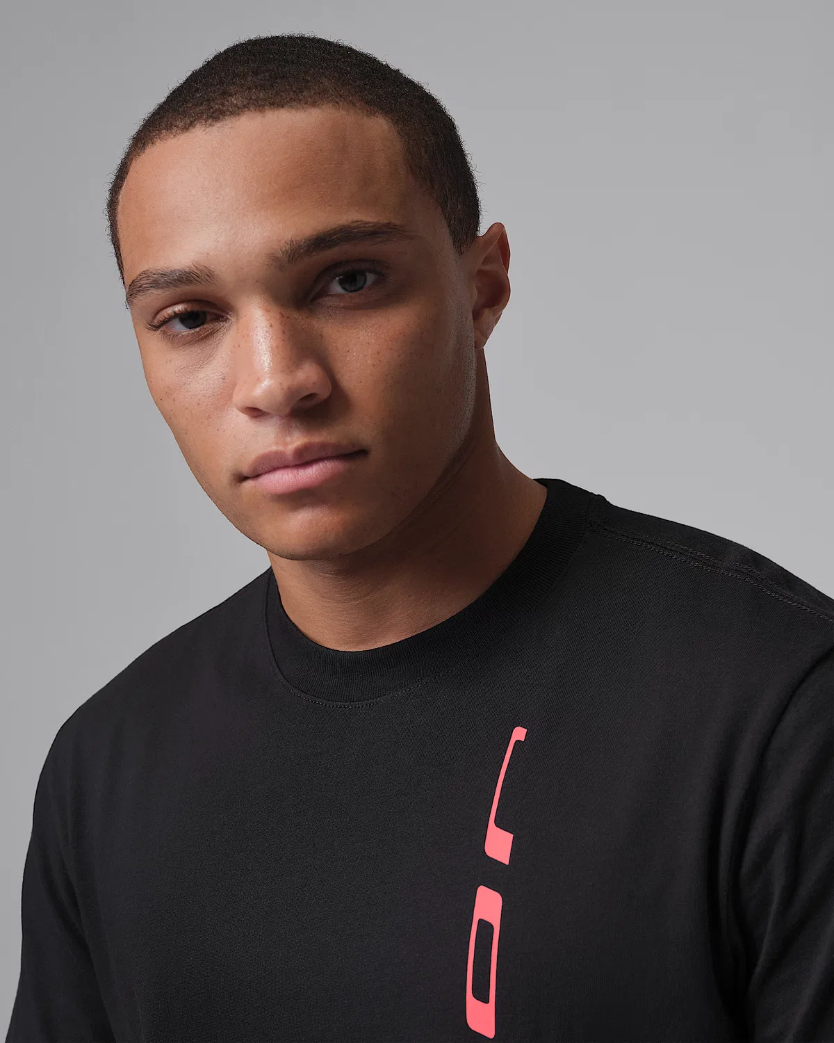 Мужская футболка Dri-FIT Jordan Sport, Black/Infrared 23/White — фото 3