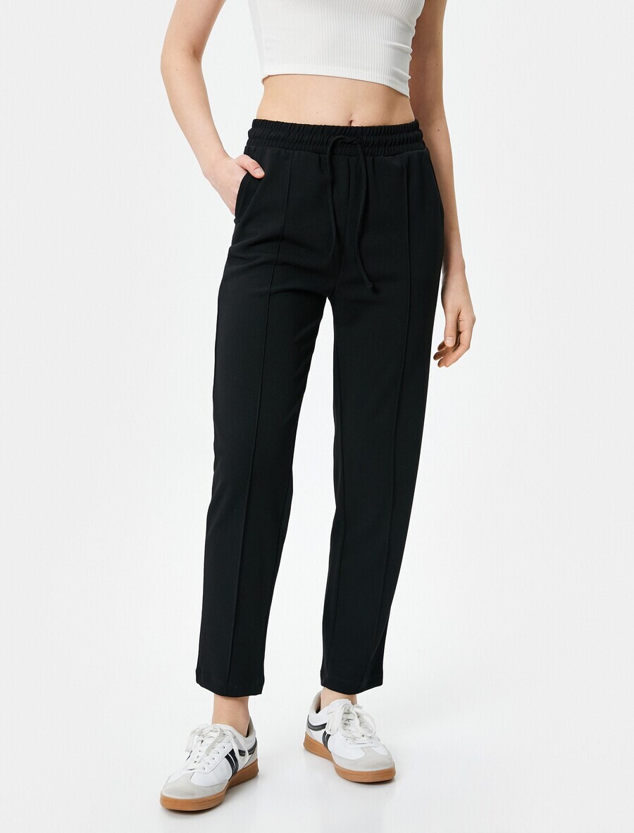 

Тканевые брюки Koton Regular Pants, черный