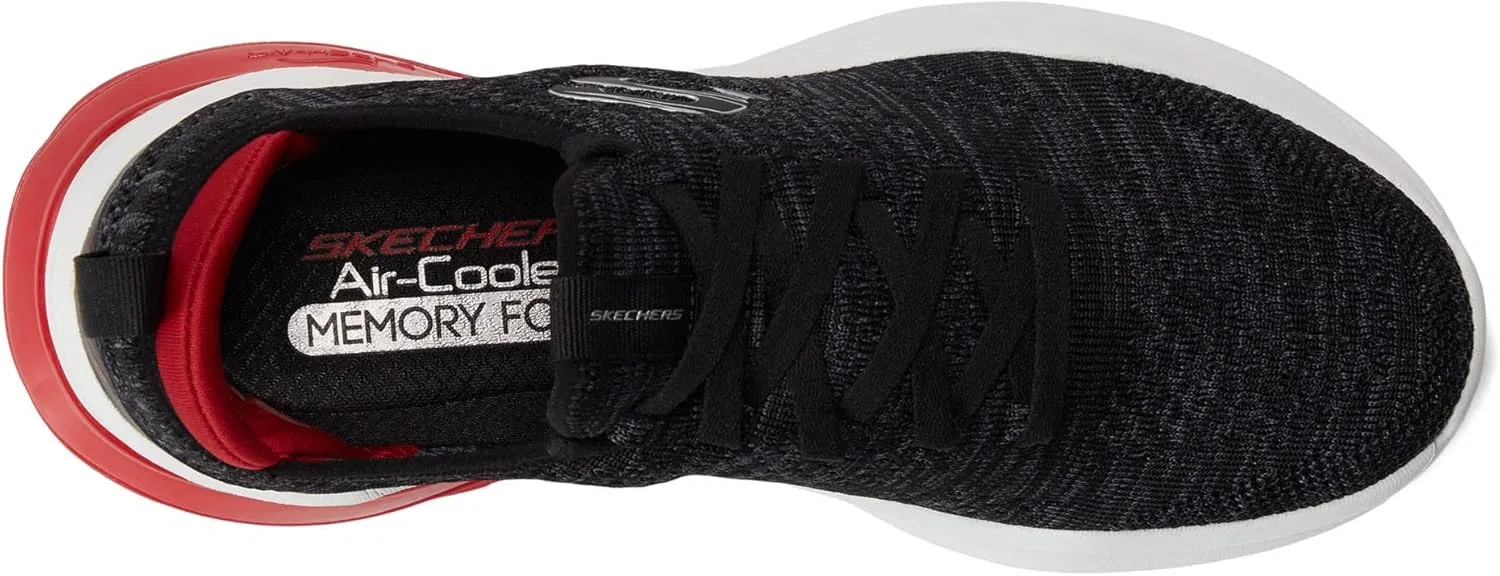 Мужские кроссовки Skechers 232561 BKRD, 3-Black Knitted Synthetic Red Edge — фото 3