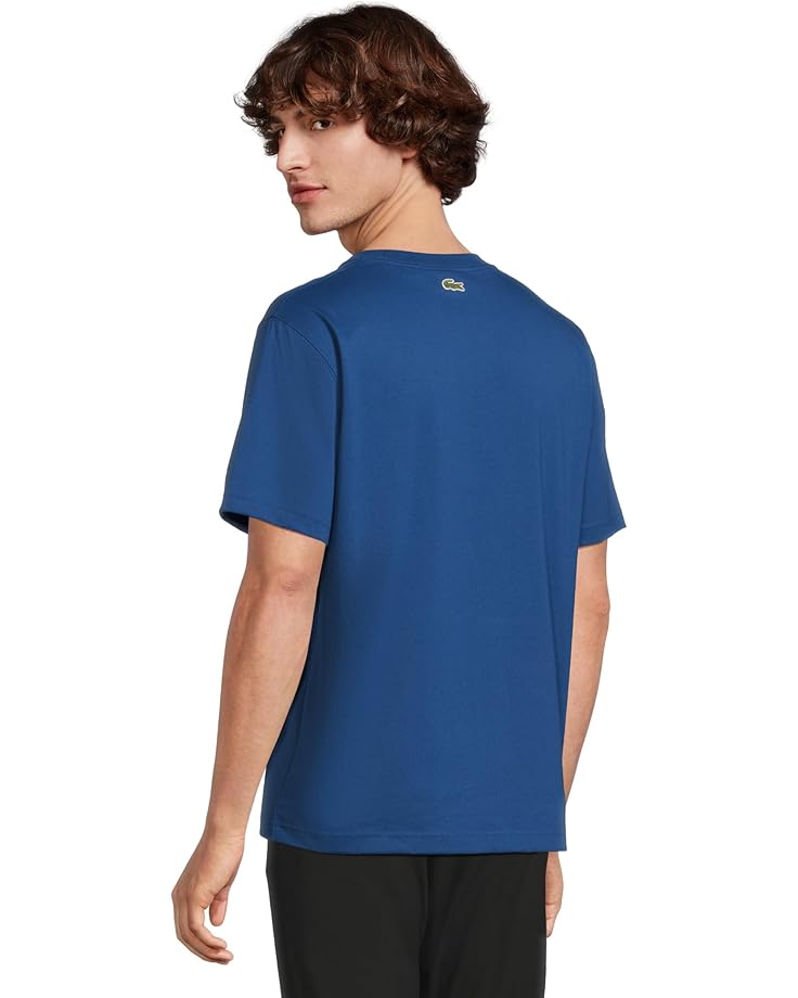 Мужская футболка Lacoste Classic Fit Cotton Print, Blue — фото 3