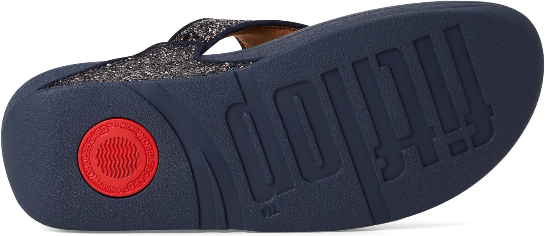 Сандалии FitFlop Lulu Multi-Tonal Glitter Toe-Post Sandals, цвет Midnight Navy Mix — фото 3