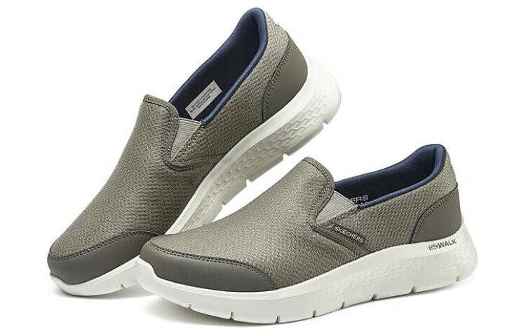 Кроссовки Skechers Lifestyle Shoes Men Low-top Taupe/navy Blue, синий — фото 3