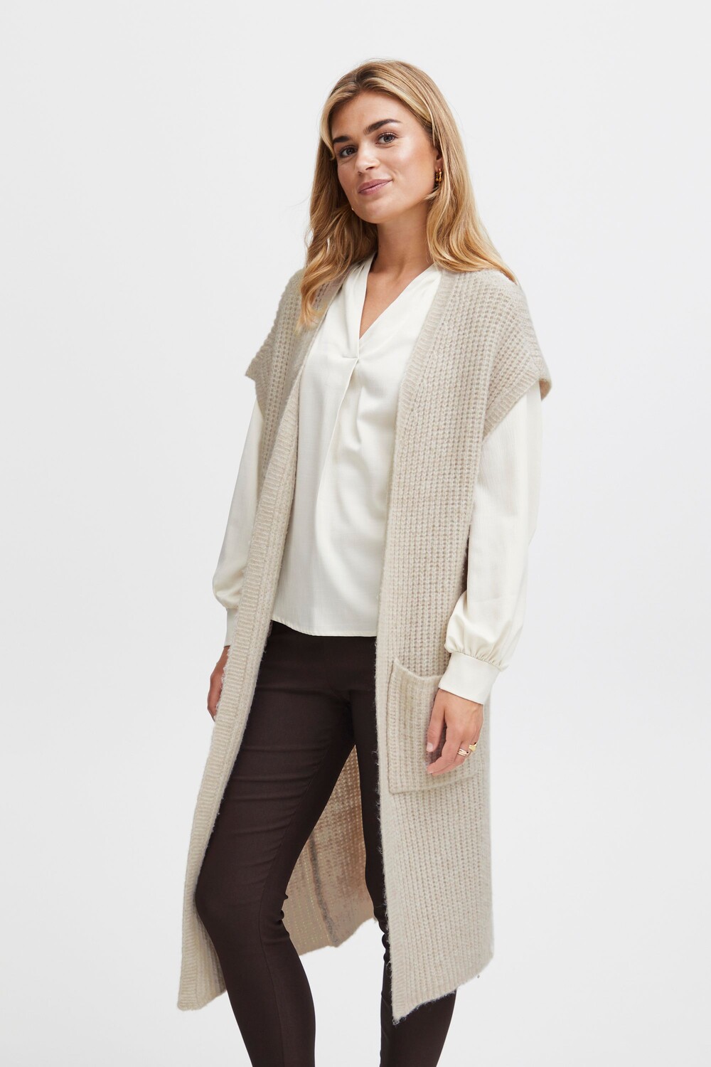 

Кардиган Fransa Strickjacke FRBEVERLY VE 2, серый