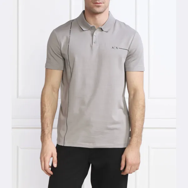 

Рубашка поло стандартного кроя Armani Exchange, серый