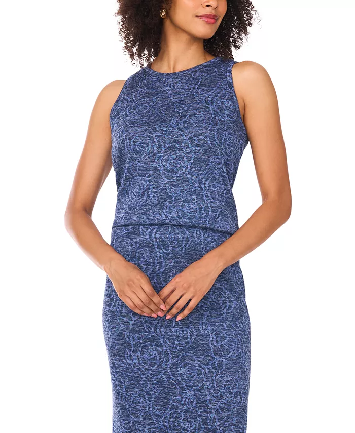 

Женский фактурный топ без рукавов с круглым вырезом Vince Camuto