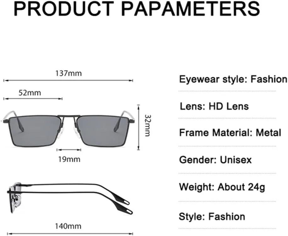 

Винтажные узкие солнцезащитные очки для мужчин и женщин в стиле ретро, ​​маленькая металлическая оправа, винтажные прямоугольные очки generic, Gold Orange