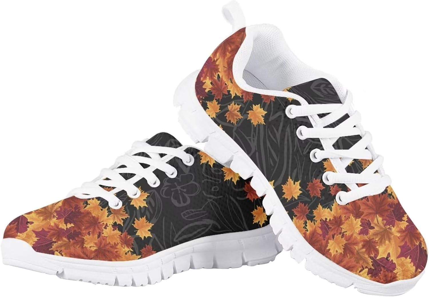 

Детские кроссовки Binienty для мальчиков и девочек, для бега и тенниса, легкие, дышащие, спортивные, для детей, Fall Leaves