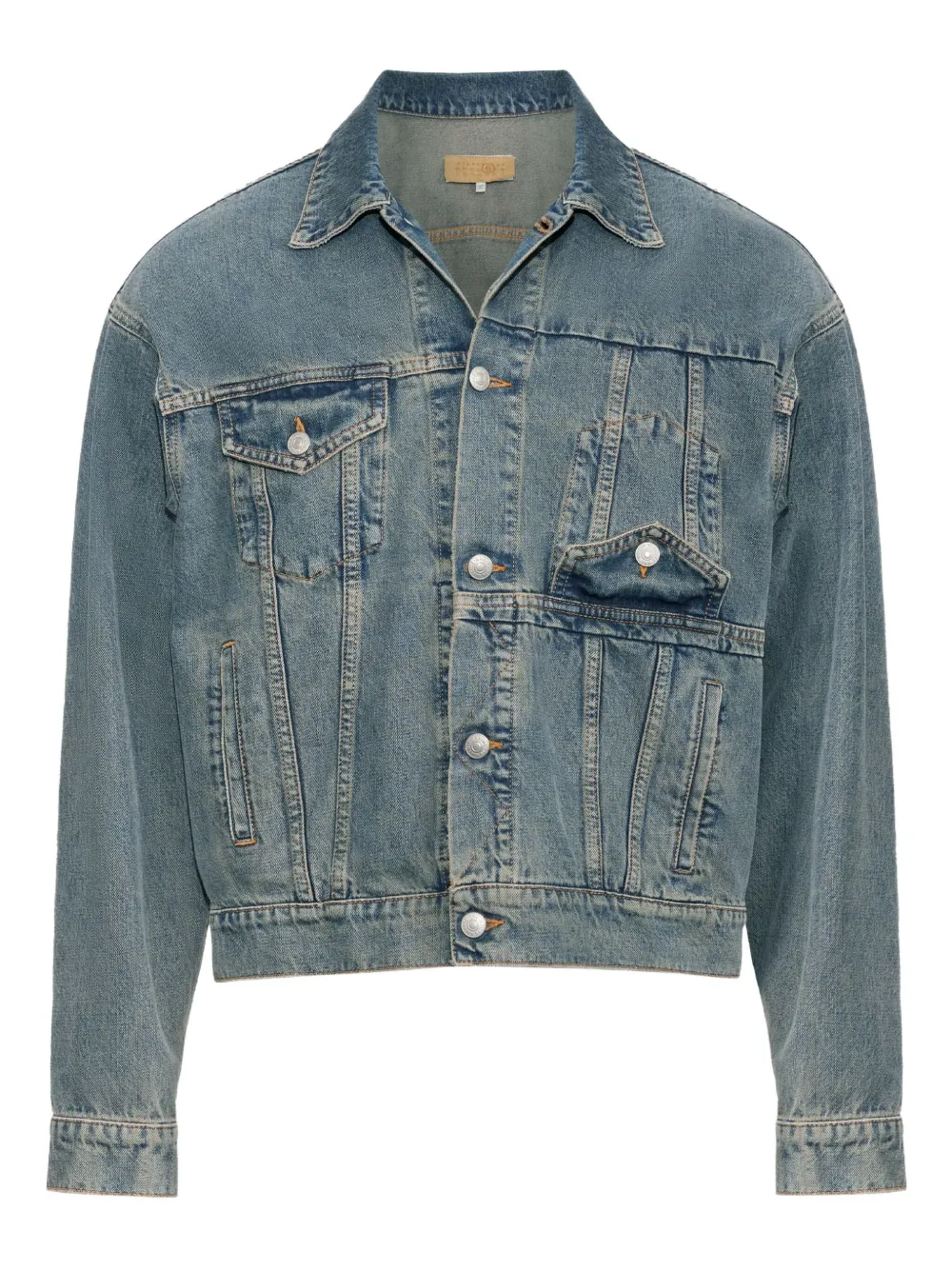 

Джинсовая куртка с карманами MM6 Maison Margiela, синий
