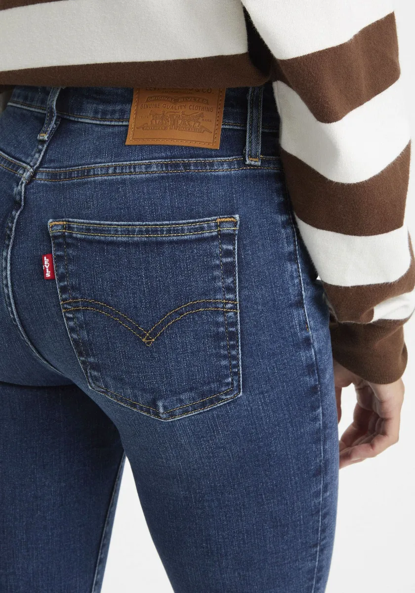 Джинсы Levi's скинни "721 High Rise Skinny" с высоким поясом, цвет Dark Worn In Indigo — фото 4