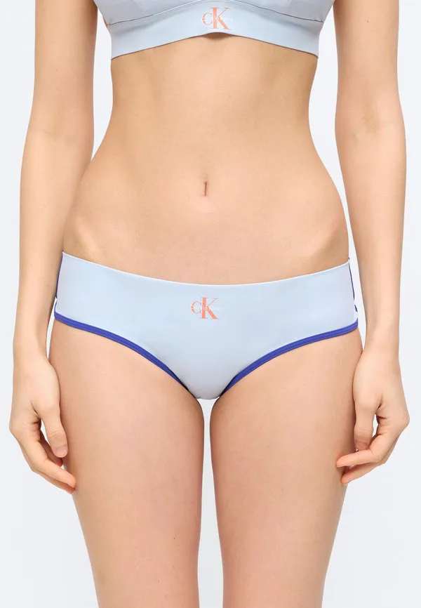 Трусики от бикини в стиле хипстер с графическим монограммом Calvin Klein Swimwear, Breezy Blue — фото 3