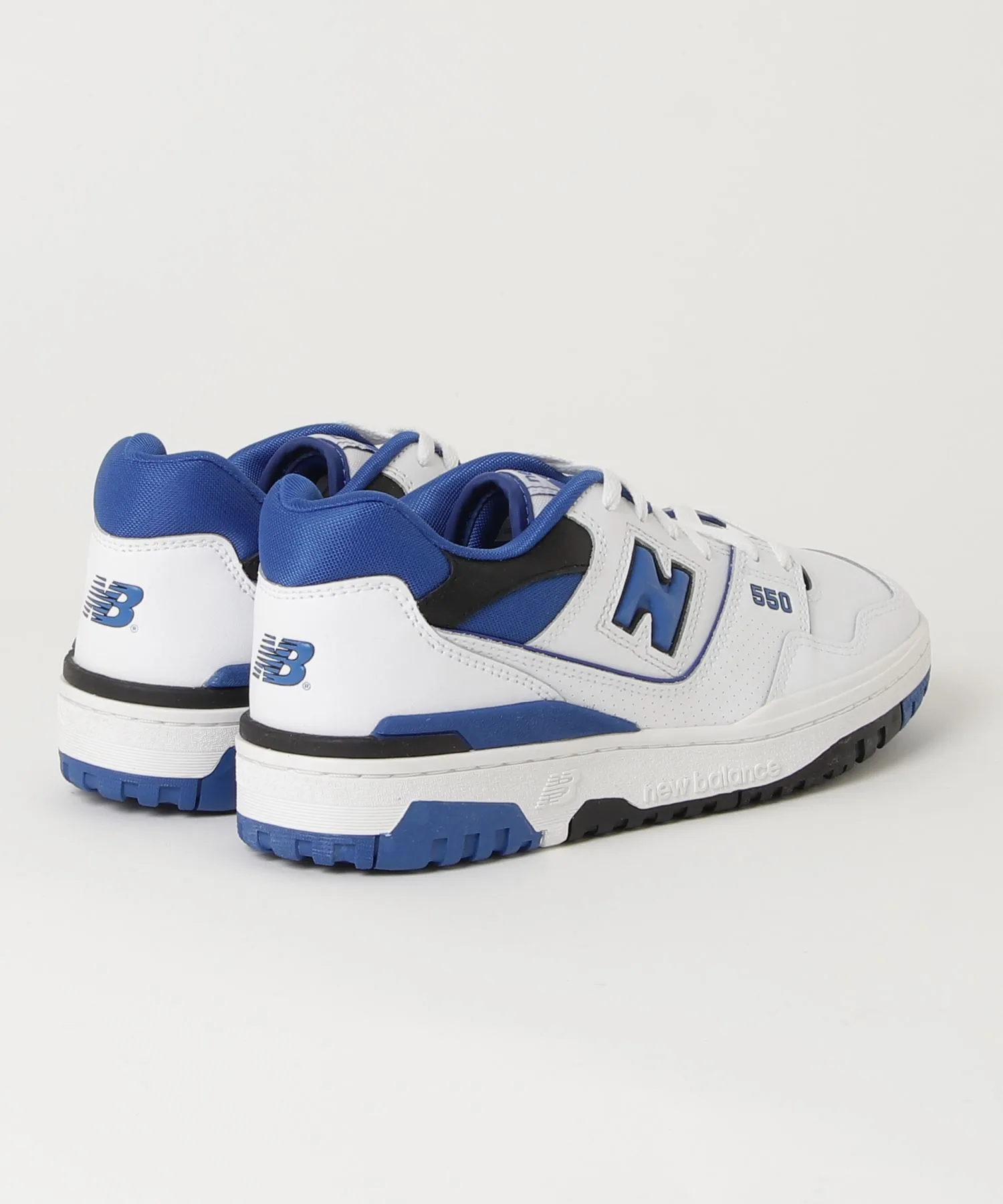 Мужские кроссовки BB550 New Balance vintage стиль белый-синий — фото 2