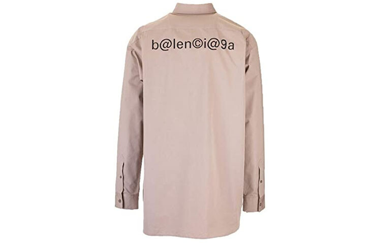 

Рубашка мужская Balenciaga с логотипом, бежевый