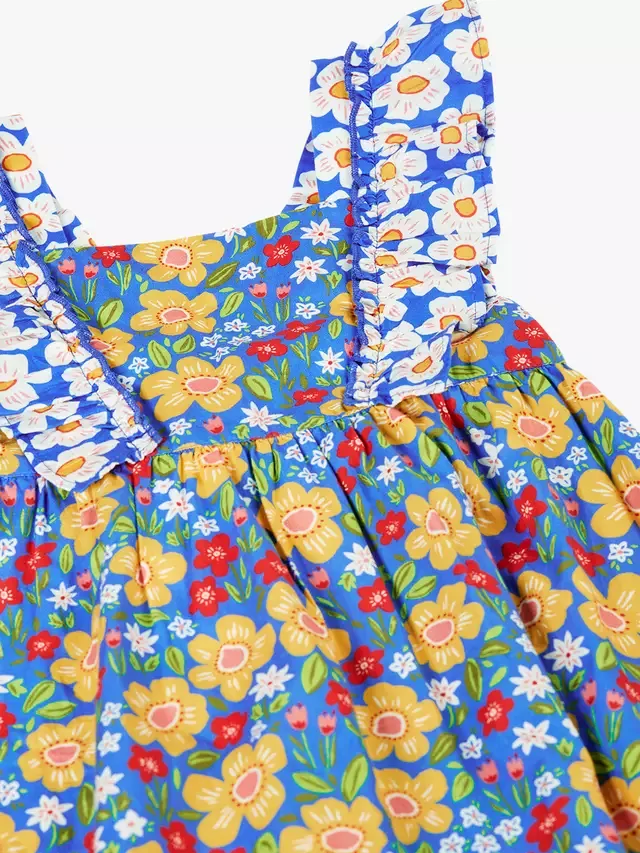Детское многоярусное платье Одри, синее Frugi — фото 4