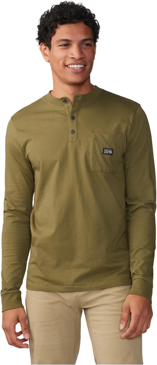 

Футболка Mountain Hardwear Cotton RidgeLong Sleeve Henley, цвет Combat Green