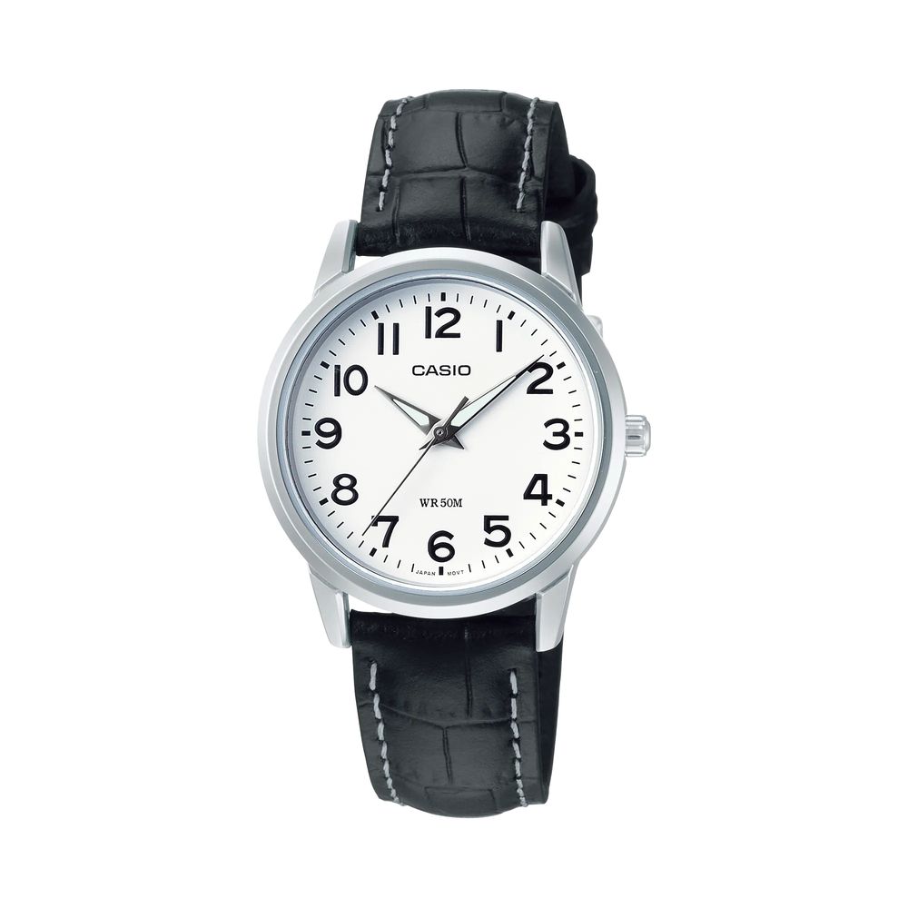

Черные кожаные часы Casio