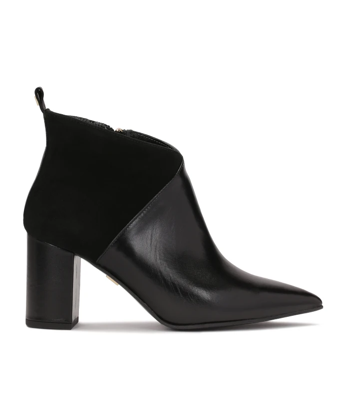 

Сапоги из гладкой кожи и замши Kazar, черный