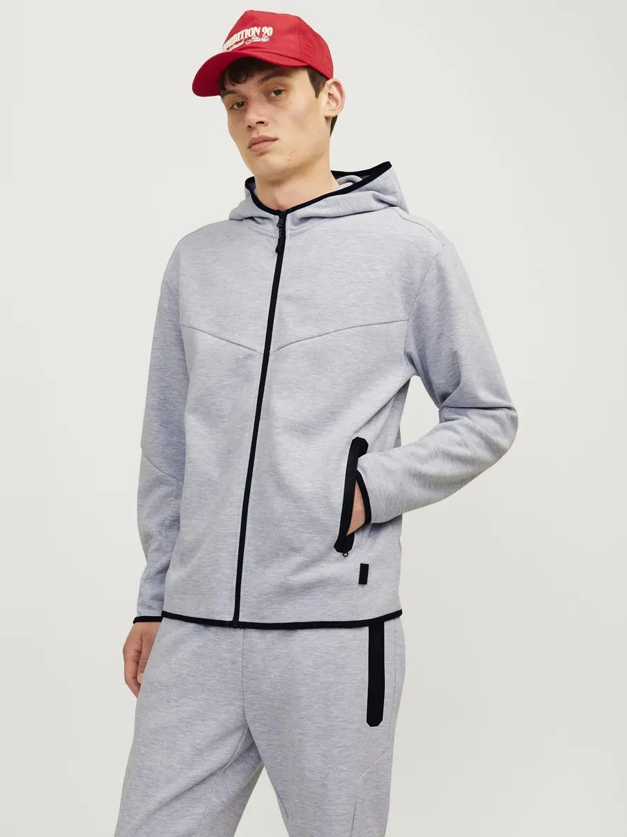 

Толстовка Jack & Jones "JCOFUSION SWEAT ZIP HOOD NOOS", серый