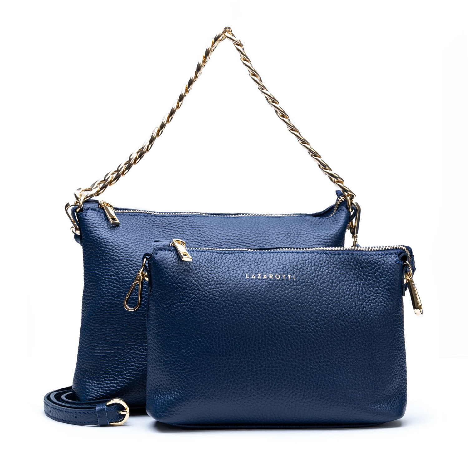 

Сумка через плечо Lazarotti Milano Leather Leder 26 cm, синий